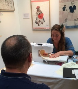 Portrait in stitch by Harriet Riddell