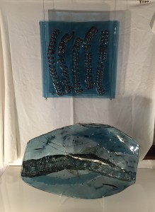 Glass bowls and wall hangings by Eryka Isaak